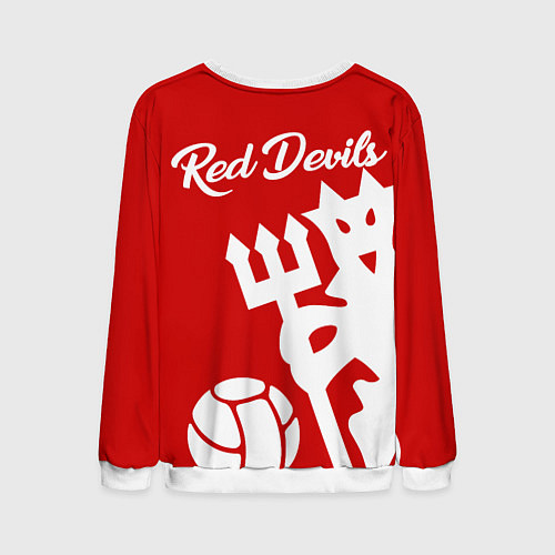 Мужской свитшот Манчестер Юнайтед / 3D-Белый – фото 2