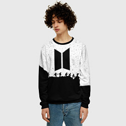 Свитшот мужской BTS: Black Stars, цвет: 3D-черный — фото 2