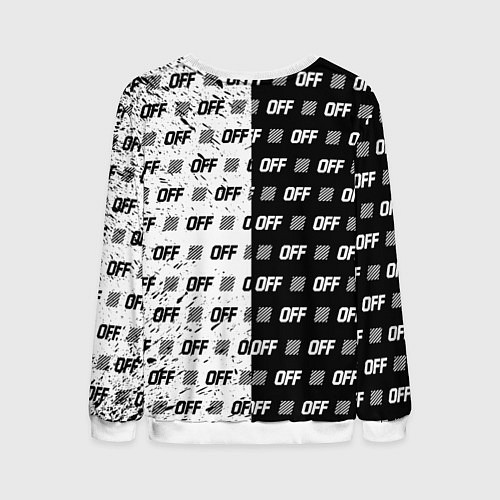 Мужской свитшот Off-White: Black & White / 3D-Белый – фото 2