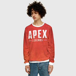 Свитшот мужской Apex Legends: Red Logo, цвет: 3D-белый — фото 2