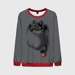 Свитшот мужской Фурия в кармане, цвет: 3D-красный