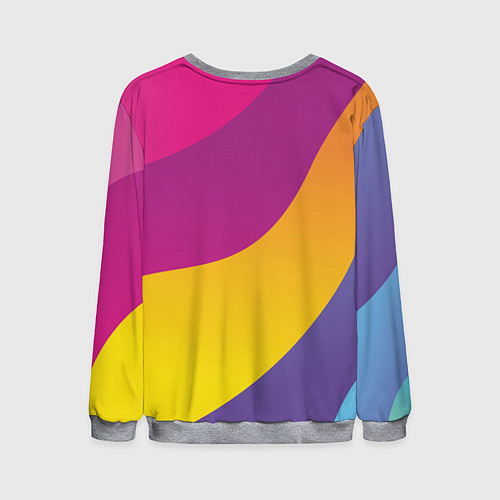 Мужской свитшот Праздничный жираф в очка-сердечках / 3D-Меланж – фото 2