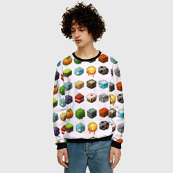 Свитшот мужской Minecraft Cubes, цвет: 3D-черный — фото 2