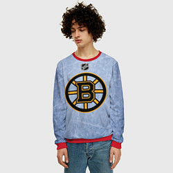 Свитшот мужской Boston Bruins: Hot Ice, цвет: 3D-красный — фото 2