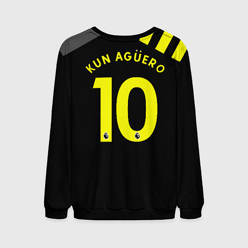 Мужской свитшот Aguero away 19-20 / 3D-Черный – фото 2