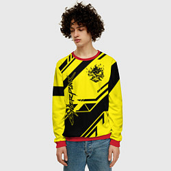 Свитшот мужской Cyberpunk 2077: Yellow Samurai, цвет: 3D-красный — фото 2