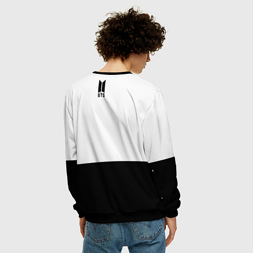 Мужской свитшот BTS постер / 3D-Черный – фото 4