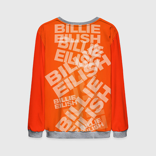 Мужской свитшот Billie Eilish: Orange Mood / 3D-Меланж – фото 2