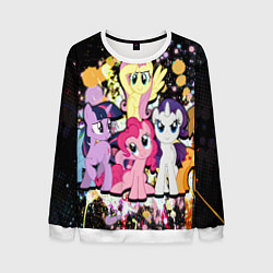 Свитшот мужской My little pony band, цвет: 3D-белый