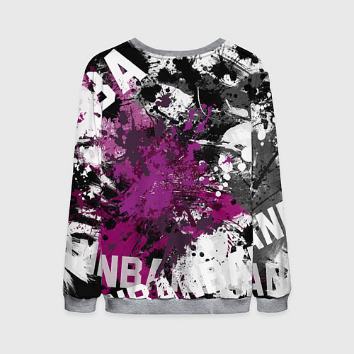 Мужской свитшот Лос-Анджелес Лейкерс, Los Angeles Lakers / 3D-Меланж – фото 2