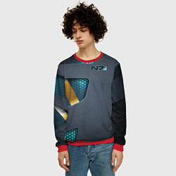 Свитшот мужской Mass Effect N7, цвет: 3D-красный — фото 2