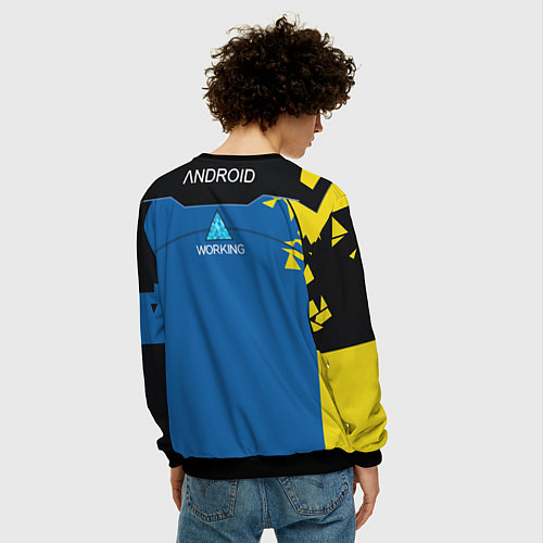 Мужской свитшот Detroit:become / 3D-Черный – фото 4