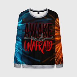 Свитшот мужской Awake unafraid, цвет: 3D-меланж