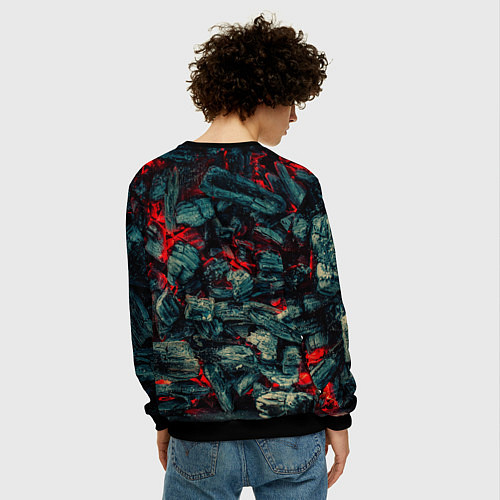 Мужской свитшот Уголь / 3D-Черный – фото 4