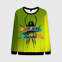 Свитшот мужской Look alive sunshine, цвет: 3D-черный