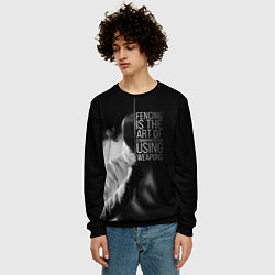 Свитшот мужской Fencing is the art, цвет: 3D-черный — фото 2