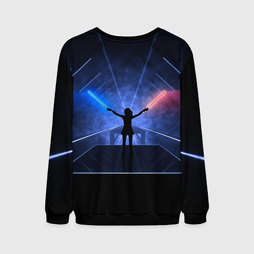 Мужской свитшот Beat Saber / 3D-Черный – фото 2