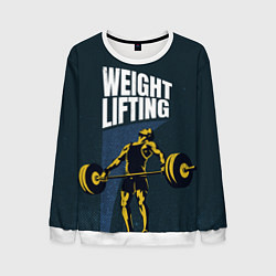Свитшот мужской Wheight lifting, цвет: 3D-белый