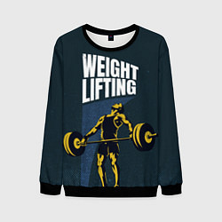 Свитшот мужской Wheight lifting, цвет: 3D-черный