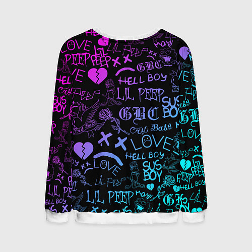 Мужской свитшот LIL PEEP LOGOBOMBING / 3D-Белый – фото 2