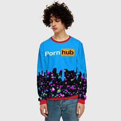 Свитшот мужской PornHub, цвет: 3D-красный — фото 2