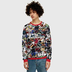 Свитшот мужской Дискография EMINEM, цвет: 3D-красный — фото 2