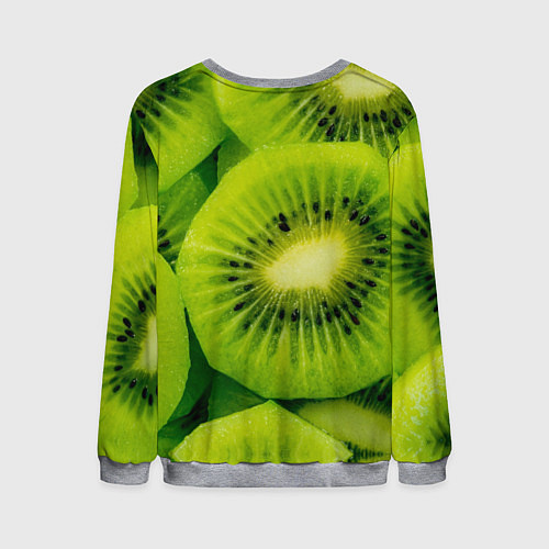 Мужской свитшот Зеленый киви / 3D-Меланж – фото 2