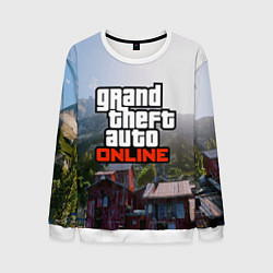 Свитшот мужской GTA Online, цвет: 3D-белый