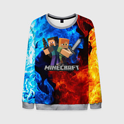 Свитшот мужской MINECRAFT, цвет: 3D-меланж