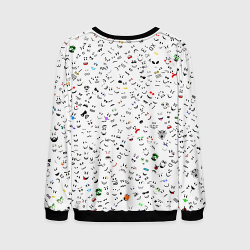 Мужской свитшот Rolbox лица / 3D-Черный – фото 2