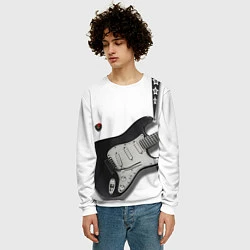 Свитшот мужской Гитара, цвет: 3D-белый — фото 2