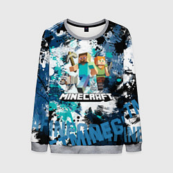 Свитшот мужской Minecraft Майнкрафт, цвет: 3D-меланж