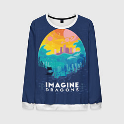 Свитшот мужской Imagine Dragons, цвет: 3D-белый