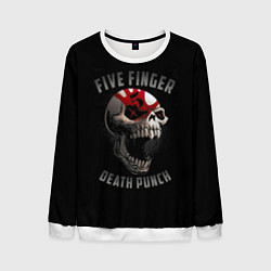 Свитшот мужской Five Finger Death Punch, цвет: 3D-белый