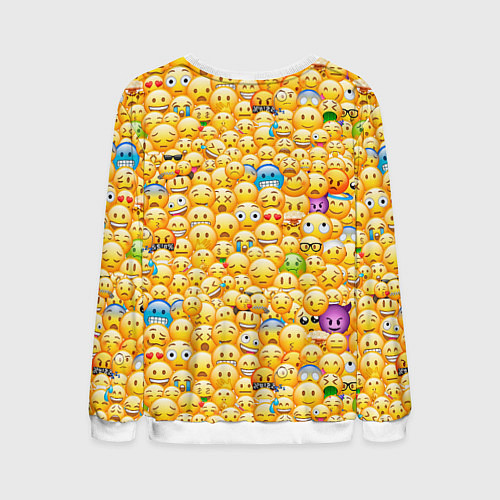 Мужской свитшот Смайлики Emoji / 3D-Белый – фото 2