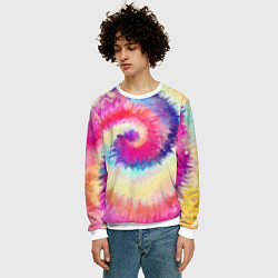 Свитшот мужской Tie Dye vortex, цвет: 3D-белый — фото 2