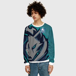 Свитшот мужской Форма White wolves, цвет: 3D-белый — фото 2