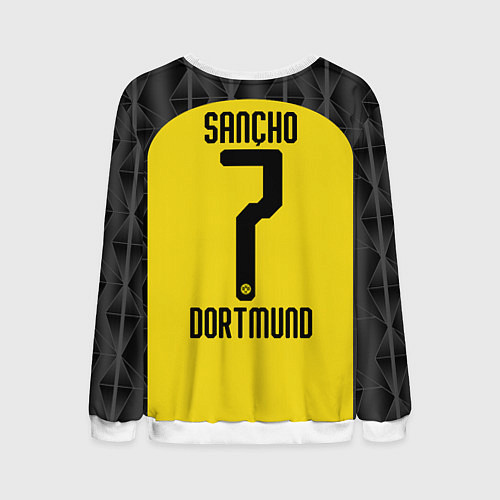 Мужской свитшот Sancho home UEFA 19-20 / 3D-Белый – фото 2