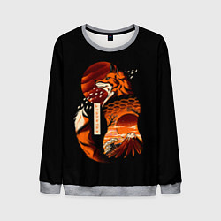 Свитшот мужской JAPAN FOX, цвет: 3D-меланж