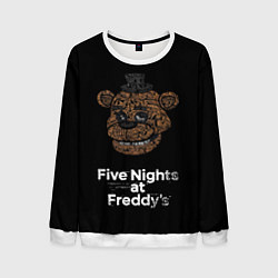 Свитшот мужской FIVE NIGHTS AT FREDDYS, цвет: 3D-белый