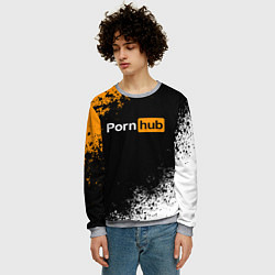 Свитшот мужской PORNHUB, цвет: 3D-меланж — фото 2