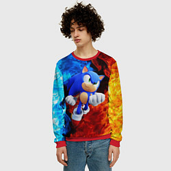 Свитшот мужской SONIC, цвет: 3D-красный — фото 2