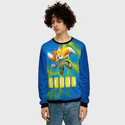 Свитшот мужской Sonic - Майлз Тейлз, цвет: 3D-черный — фото 2