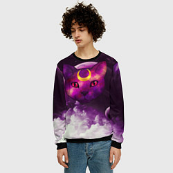 Свитшот мужской КОСМОС КИСЫ, цвет: 3D-черный — фото 2