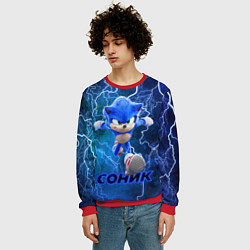 Свитшот мужской SONIC, цвет: 3D-красный — фото 2