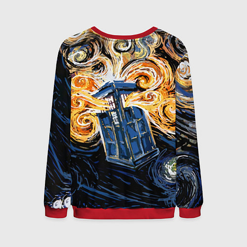 Мужской свитшот Van Gogh Tardis / 3D-Красный – фото 2