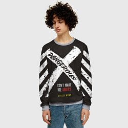 Свитшот мужской Off-White: Dangerous, цвет: 3D-меланж — фото 2