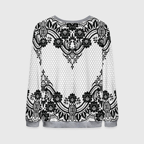 Мужской свитшот Кружева / 3D-Меланж – фото 2