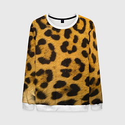Свитшот мужской Леопард, цвет: 3D-белый