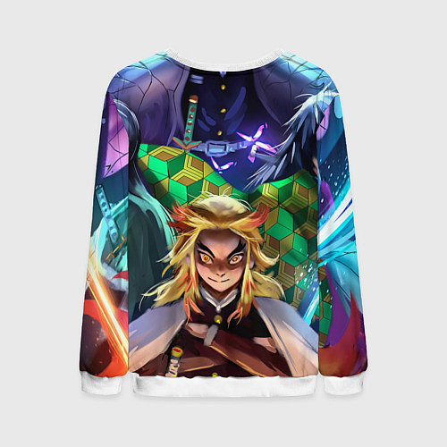 Мужской свитшот KIMETSU NO YAIBA / 3D-Белый – фото 2